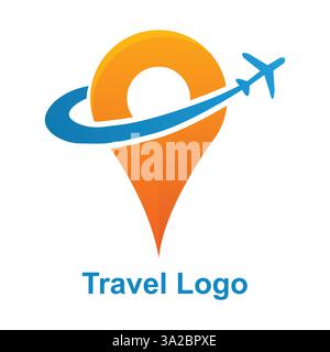 travel logo design Stock Vector