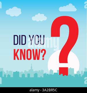 vector did you know high quality banner design Stock Vector
