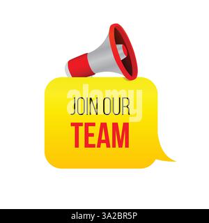 vector we are hiring join our team word concept design Stock Vector