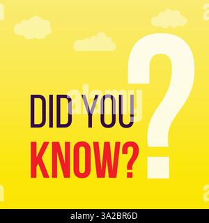 vector did you know high quality banner design Stock Vector