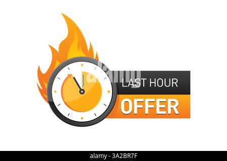 vector last our offer watch countdown Banner design Stock Vector