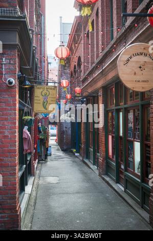 The Chinatown neighbourhood and Fan Tan Alley in Downtown Victoria ...