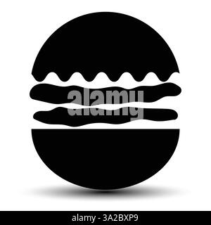 Burger food icon for your design, easily editable icon, vector art Stock Vector