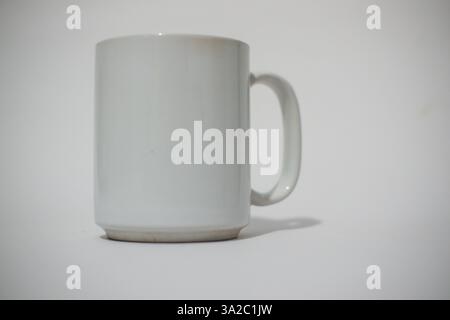 white glass on white background Stock Photo