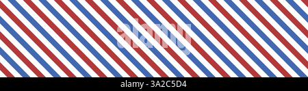 Classic barber background with red and blue stripes - vector illustration Stock Vector