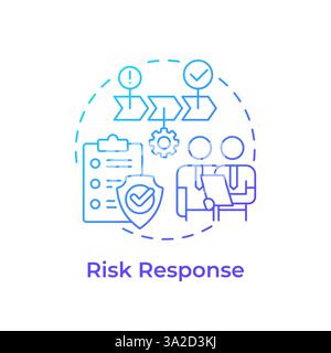 Risk mitigation blue gradient concept icon Stock Vector Image & Art - Alamy