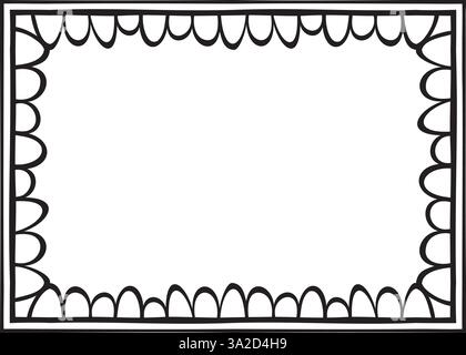 Vector illustration made with lines creating a rectangular border Stock Vector