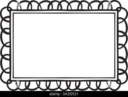 Vector illustration made with lines creating a rectangular border Stock Vector