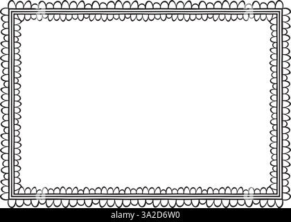 Vector illustration made with lines creating a rectangular border Stock Vector
