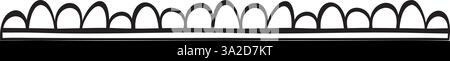 Vector illustration made with lines creating a horizontal border Stock Vector