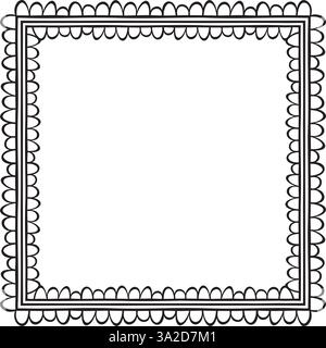 Vector illustration made with lines creating a square border Stock Vector