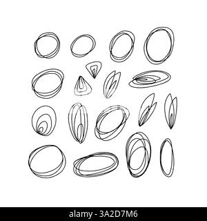 Spiral circle funky vector collection Stock Vector