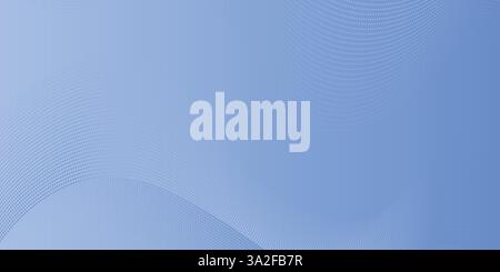 Abstract blue dynamic wavy line dotted texture, Blue background with copy space. Modern futuristic simple dots pattern. Vector illustration Stock Vector