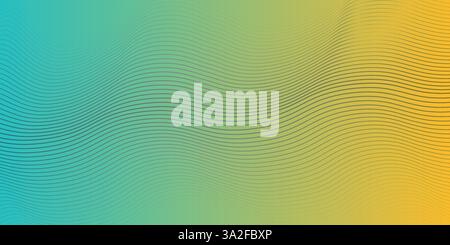 Modern wave curve abstract presentation background. Abstract decoration, pattern, halftone gradients, 3d Vector illustration. Dark blue background Stock Vector