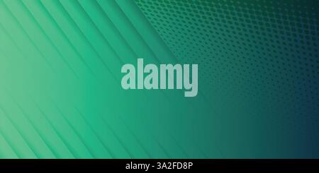 Minimal geometric background. green elements with dotted gradient. Dynamic shapes composition. Eps10 vector Stock Vector