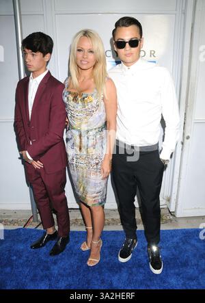 Pamela Anderson and Brandon Thomas Lee attending the Metropolitan