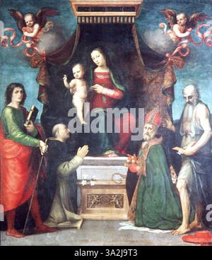 Madonna and Child with Saint Julian and Saint Nicholas. Museum: Musee ...