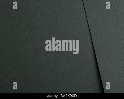 Dark green paper background with a rough, organic texture and perforated details. Deep, natural tones create an elegant, sophisticated, and luxurious Stock Photo