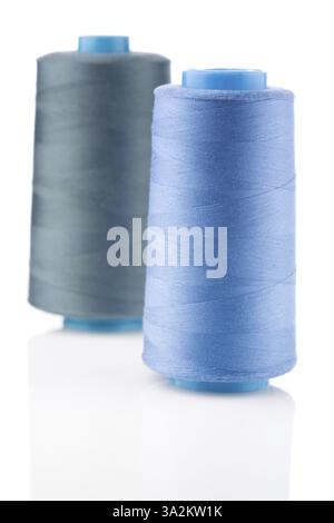 Two bobbin with thread Stock Photo