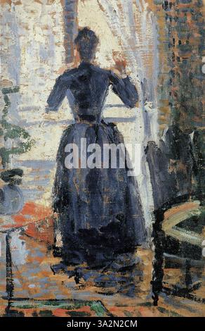 Woman at the Window by Paul Signac Stock Photo - Alamy