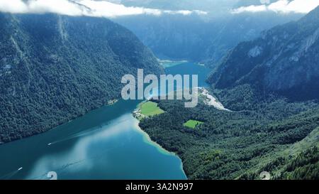 Aerial view of the Königssee, Germany Stock Photo