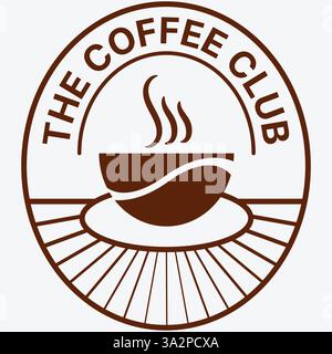 Retro Vintage Coffee Logotype Design Template for Stamp, Decal, Logo, Emblem, Tag, Crest. Stock Vector