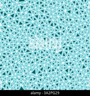 Abstract mosaic background. Rounded solid shapes in frames. Small triangles size. Single color tone style. Repeatable pattern. Elegant vector tiles. Stock Vector