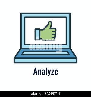 Analyze Concept for Plan Do Check Act for Business Strategy Continuous Improvement PDCA Stock Vector