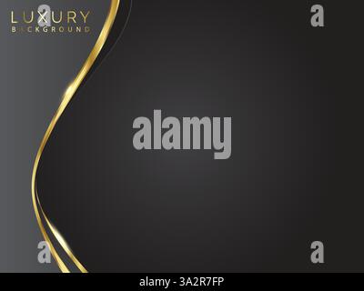 Abstract modern luxury background vector dark layers with shadow and dark gradient background Stock Vector