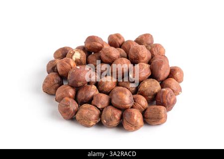 Hazelnuts isolated on white background Stock Photo
