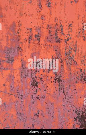 Abstract Background with rusty metal texture in grunge style for design. Color is orange Stock Photo