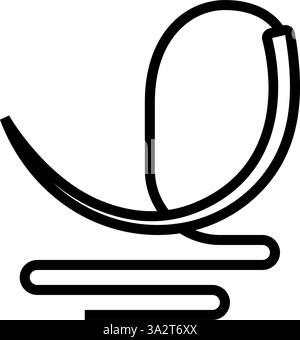 surgical needle thread surgeon line icon vector illustration Stock ...