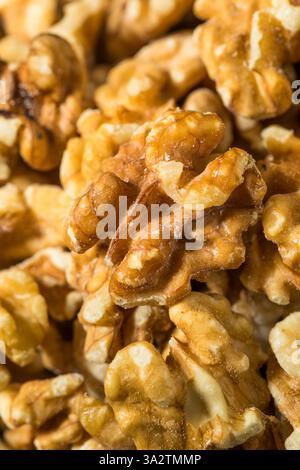 Organic Raw Walnut Halfs in a Bowl Stock Photo