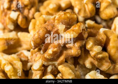 Organic Raw Walnut Halfs in a Bowl Stock Photo