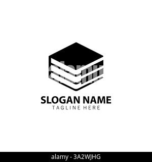 book piano logo design vector Stock Vector