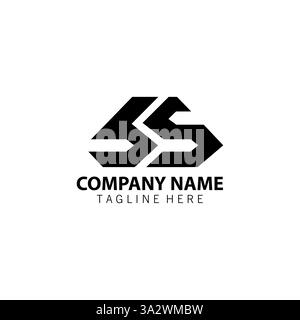 initial letter BS logo design vector Stock Vector