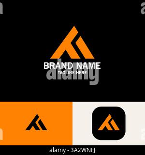 initial TM triangle logo design vector Stock Vector
