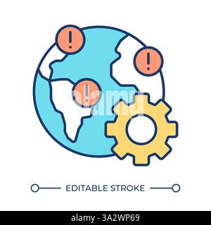 Travel alert RGB color icon Stock Vector