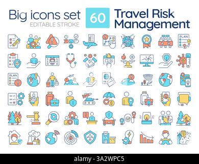 Risk management RGB color icons set Stock Vector Image & Art - Alamy
