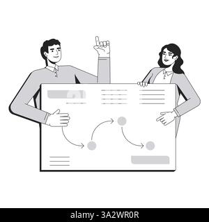 Planning line conceptual illustration Stock Vector