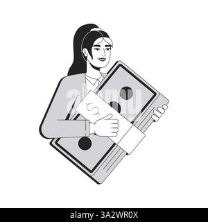 Money preservation line conceptual illustration Stock Vector