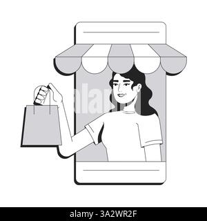 Retail business line conceptual illustration Stock Vector