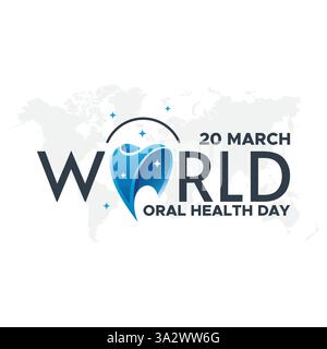 World Oral Health Day, World Oral Health Day is celebrated on March 20, World Oral Heath Day Vector Design,World Oral Health Day Stock Vector