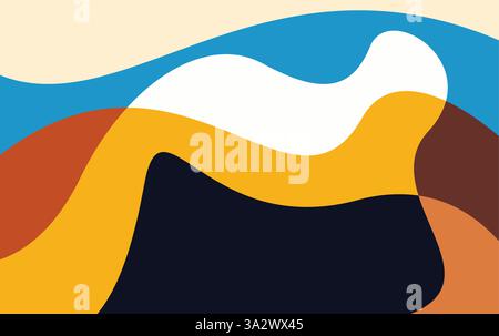 colorful fluid abstract background vector. abstract fun color pattern design vector Stock Vector