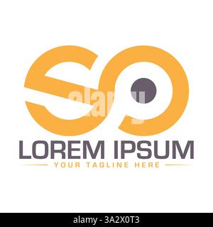 SP Letter Logo Design Stock Vector