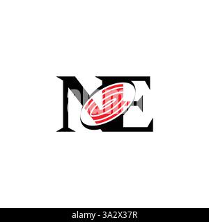 Alphabet Monogram EN NE Logo for Branding Solutions Stock Vector