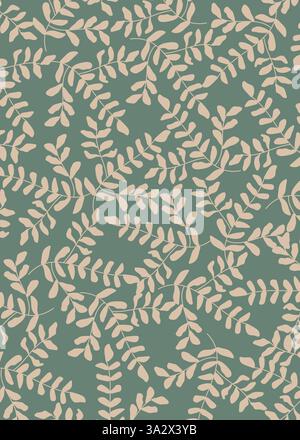 Floral pattern organic hand drawn abstract textured background Stock Vector