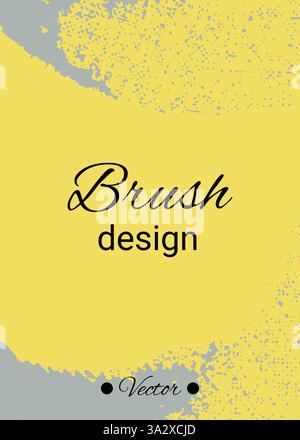 Brush stroke organic hand drawn textured abstract design background Stock Vector