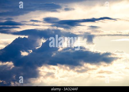 Dark clouds close-up. Cloudy sky. Stock Photo