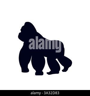 gorilla animal emoji symbol sign icon vector illustration Stock Vector
